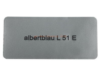 Aufkleber "albertblau L 51 E" Farbcode Sticker
