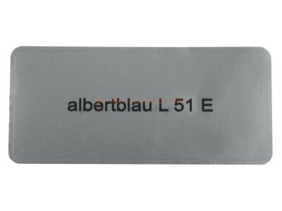 Aufkleber &quot;albertblau L 51 E&quot; Farbcode Sticker