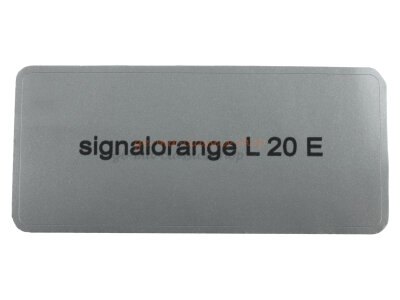 Aufkleber "signalorange L 20 E" Farbcode Sticker