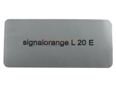 Aufkleber "signalorange L 20 E" Farbcode Sticker