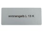 Aufkleber "sonnengelb L 13 K" Farbcode Sticker