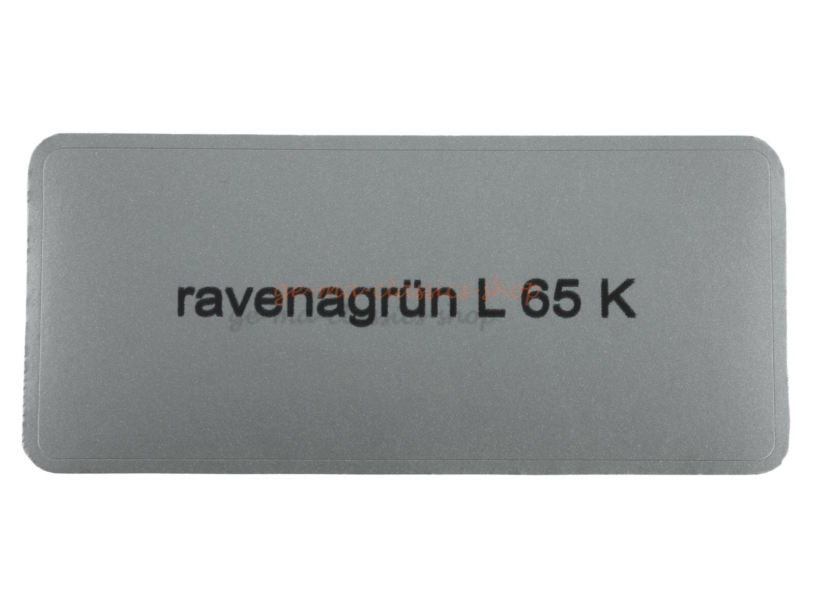 Aufkleber "ravenagrün L 65 K" Farbcode Sticker