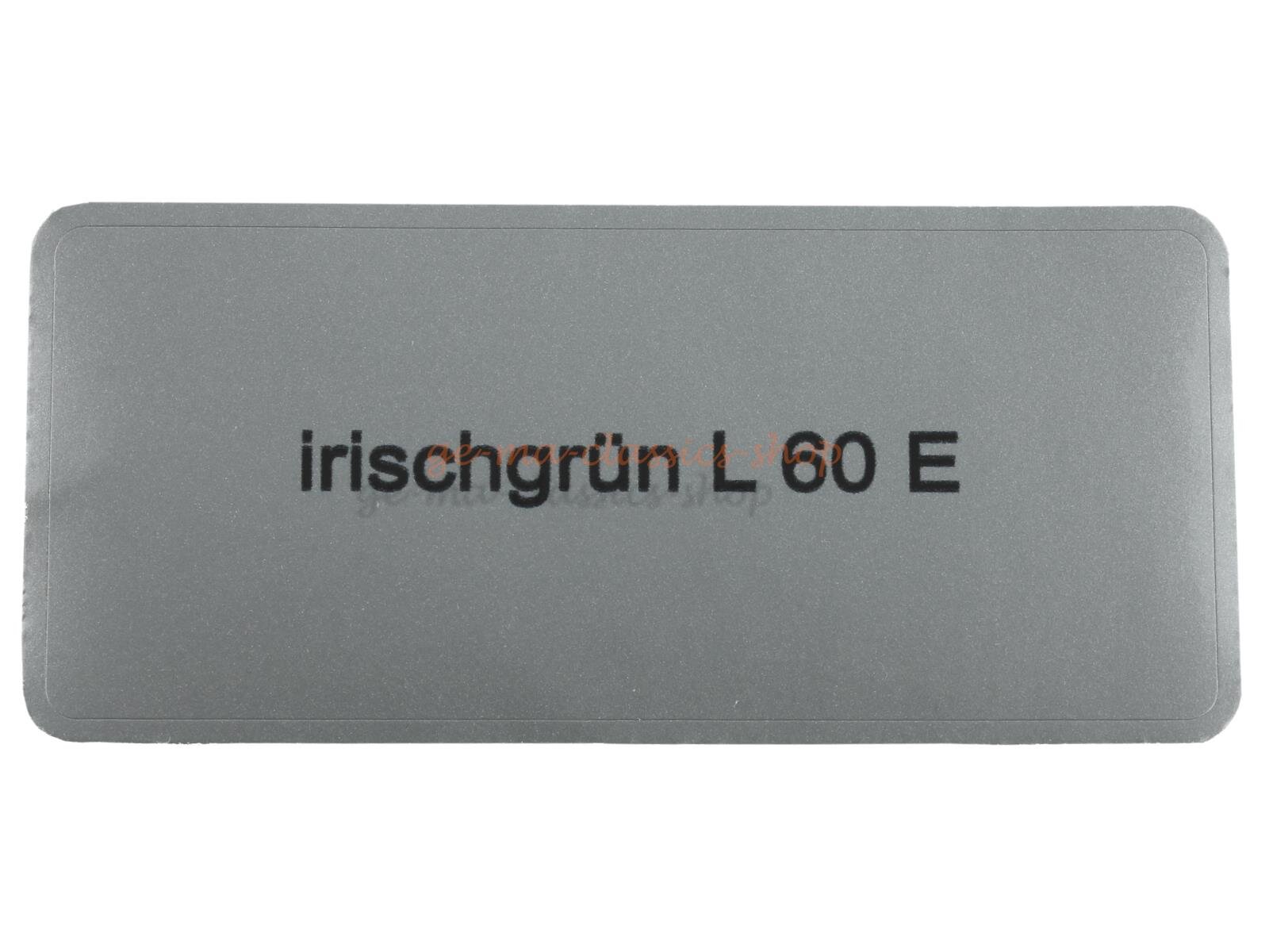 Aufkleber "irischgrün L 60 E" Farbcode Sticker
