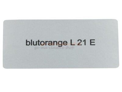 Aufkleber "blutorange L 21 E" Farbcode Sticker
