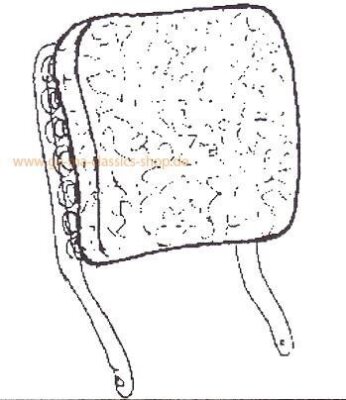 Haar-Sitzpolster K&auml;fer m Cabrio 74-76 R&uuml;ckenlehne