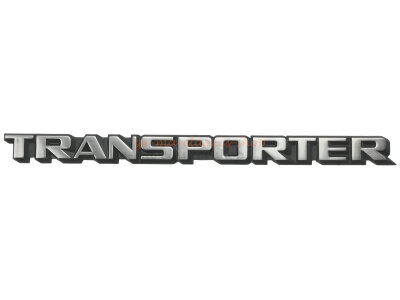 "Transporter" Schriftzug hinten schwarz/chrom...