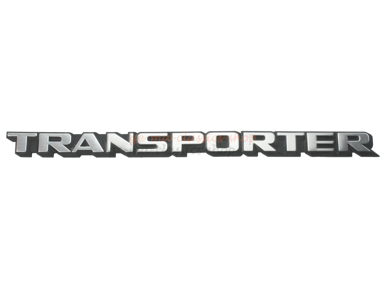 "Transporter" Schriftzug hinten schwarz/chrom für VW Bus T3 ab 84 Original
