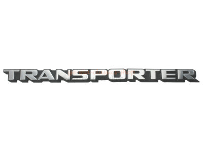 "Transporter" Schriftzug hinten schwarz/chrom...