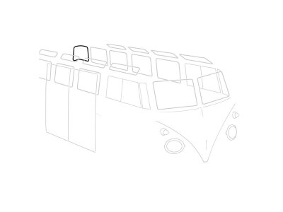 Dichtung Eckscheiben / Fensterecken für VW Bus T1 Samba BJ 55-63