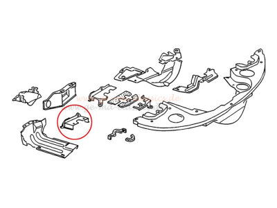 Abdeckung für Vorwärmrohr einfach links für VW Typ1 Motor ab 34PS