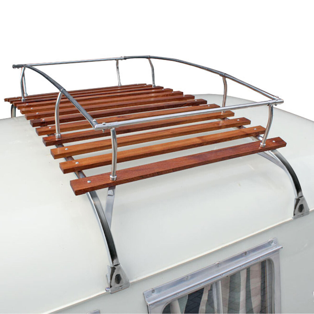 Dachgepäckträger 2-Bogen-Version Edelstahl für VW Bus T1 T2