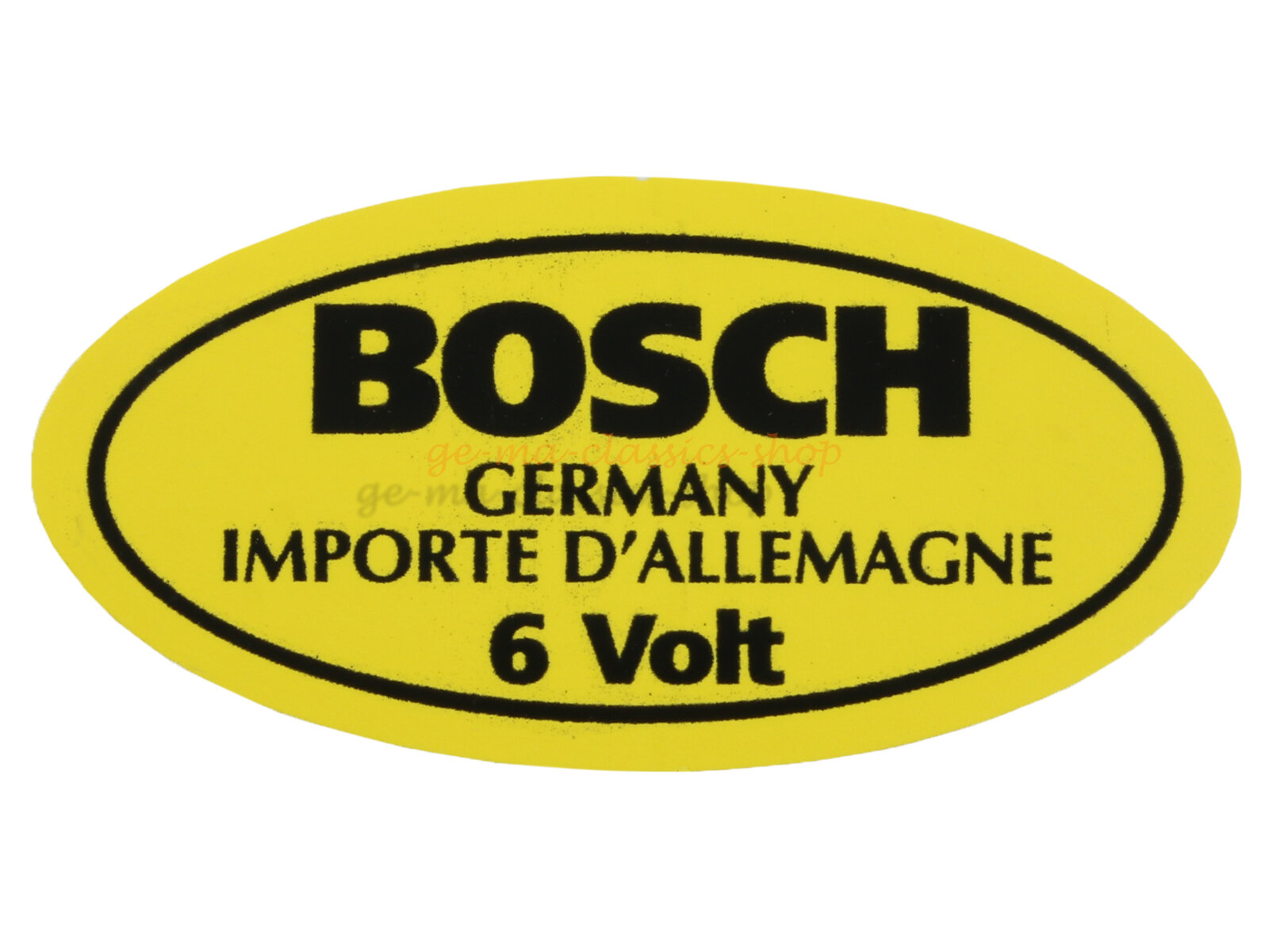 Aufkleber 6V Bosch Z&uuml;ndspule f&uuml;r VW K&auml;fer